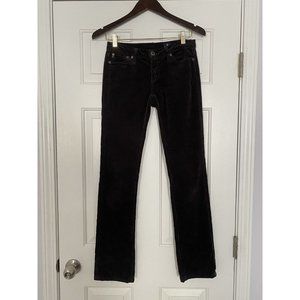 AG Adriano Goldschmied Brown Corduroy Pants Straight Leg Women's 25 R